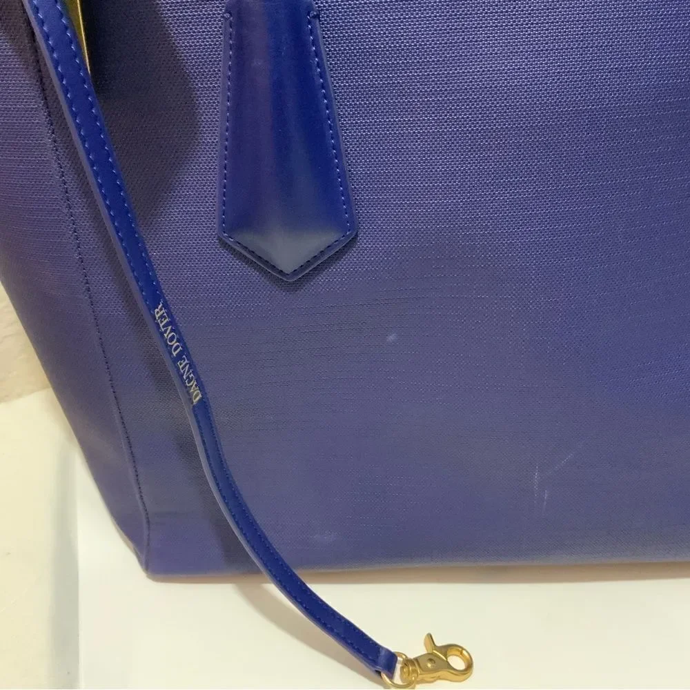 Dagne Dover Genuine Tote Bag Purse extra large Blue